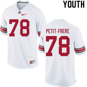 Youth Ohio State Buckeyes #78 Nicholas Petit-Frere White Nike NCAA College Football Jersey Fashion CIK8544XT